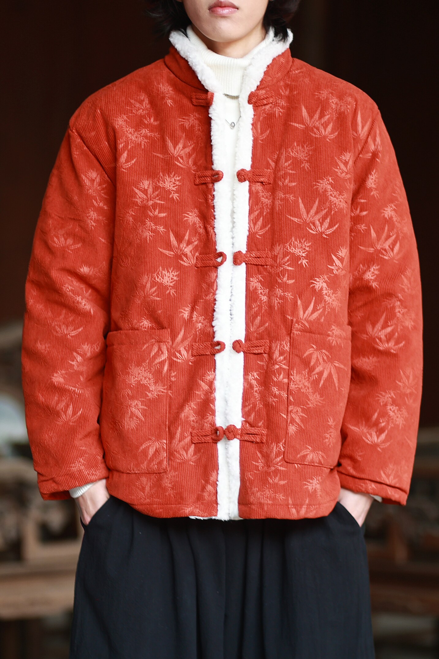 冬2025灯芯绒新中式唐装棉衣加厚汉服棉袄外套A228-P140,男装棉衣,钱塘7008(原4008)