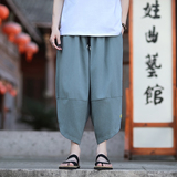 新品上架夏季2026刺绣宽松哈伦裤七分裤K1047-P50，男装牛仔裤，钱塘7008(原4008)