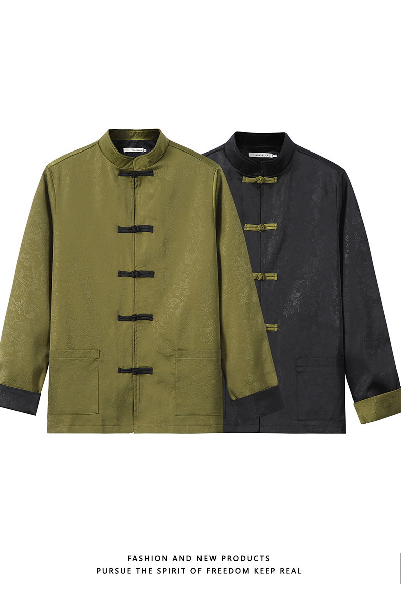 挂拍平铺提花2025春新中式婚礼唐装汉服夹克外套A653-P110,男装夹克,钱塘7008(原4008)