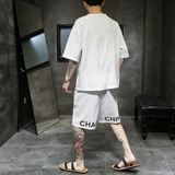 A1073新夏季2021中国风中国印花汉服套装p85，男装休闲套装，钱塘7008(原4008)