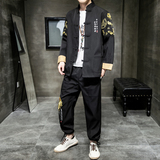 A1009大码中国风新品2021龙刺绣团购/唐服/汉服套装P140，男装民族服装，钱塘7008(原4008)