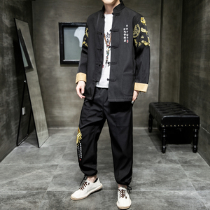 A1009大码中国风新品2021 龙刺绣 团购/唐服/汉服套装P140图片