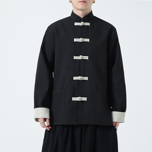 2025秋 仿麻竹节抗皱 新中式  婚礼唐装汉服夹克 A651-P105图片