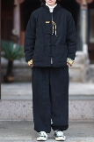 冬款2025灯芯绒套装唐装棉衣加厚汉服棉袄外套套装A339-P198，男装棉衣，钱塘7008(原4008)