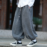 雪尼尔加厚斜纹提花新款秋冬2025宽松哈伦灯笼裤A560-p78，男装休闲裤，钱塘7008(原4008)