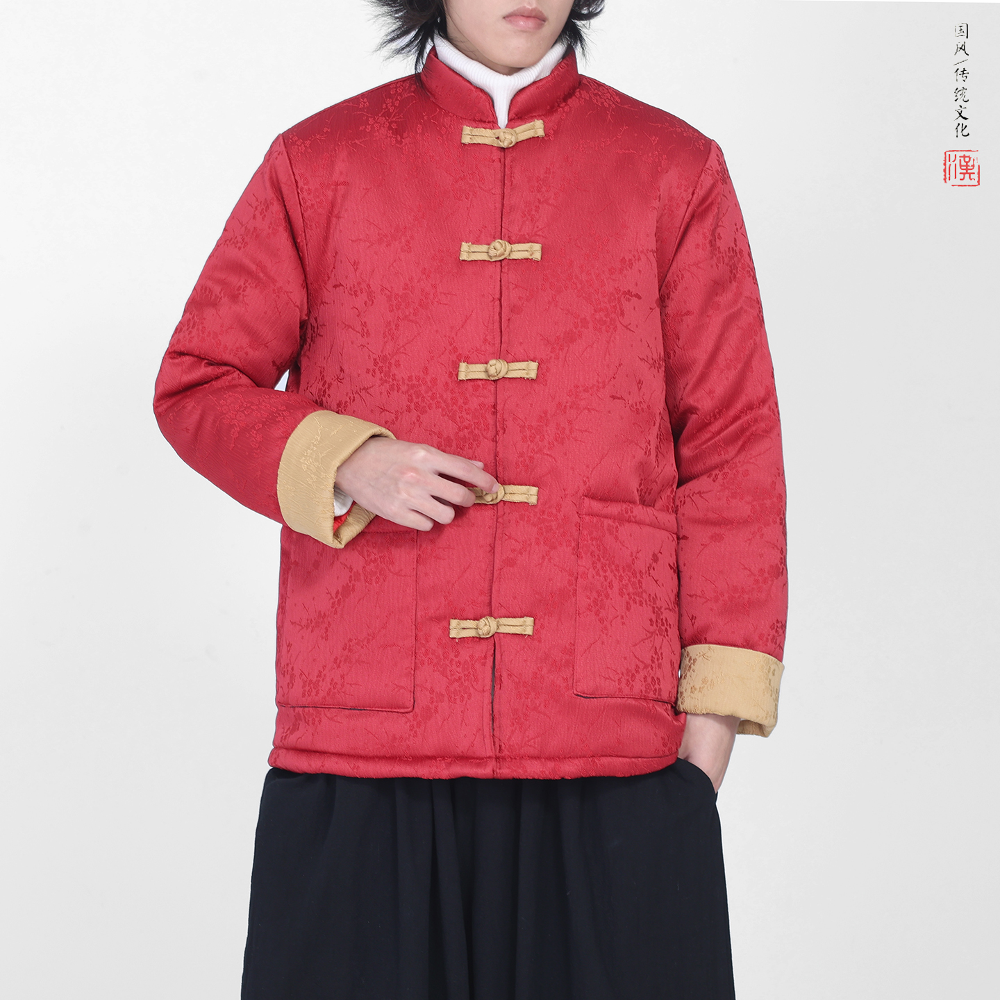 现货！新年红2025冬季风唐装棉衣汉服棉袄外套A510-P140，男装棉衣，钱塘7008(原4008)