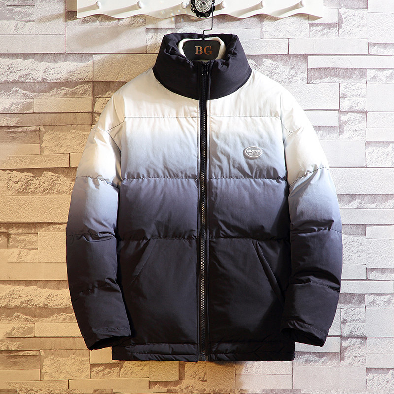 J196砖墙渐变撞色主推2020冬M-5XL大码立领棉衣棉服P120,男装棉衣,钱塘7008(原4008)