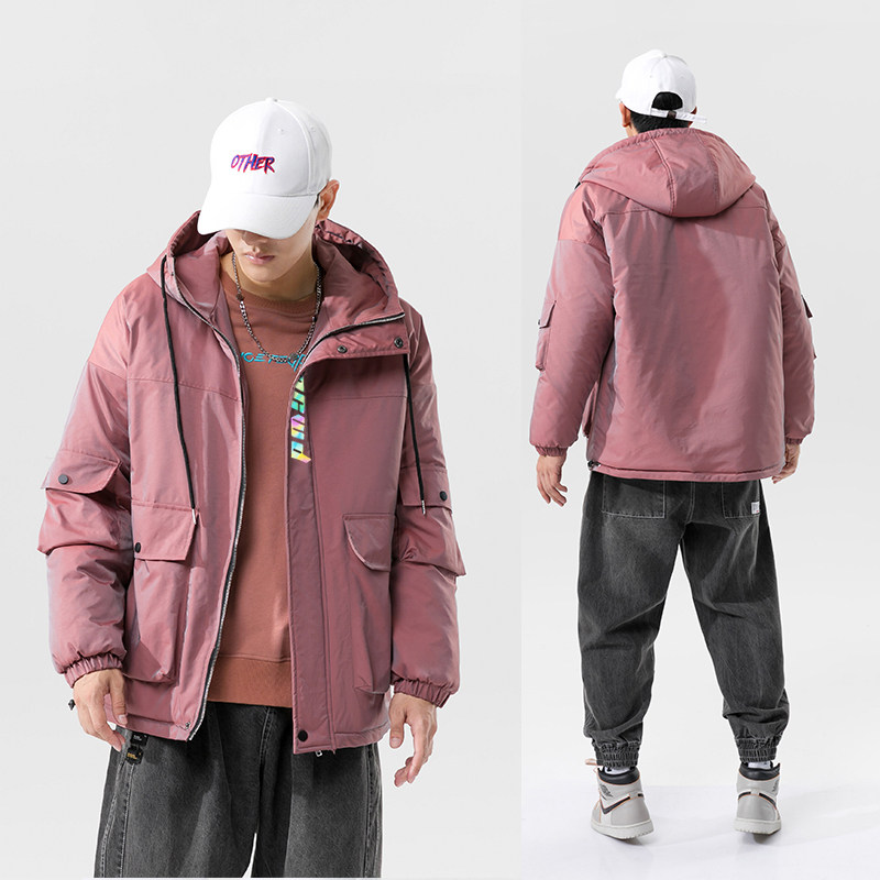 DJ293*加厚保暖冬2020反光渐变棉衣棉服外套P115(控价138),男装棉衣,钱塘7008(原4008)