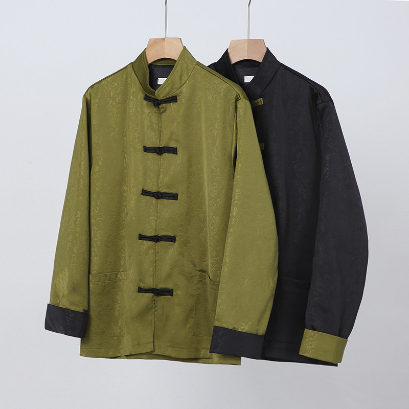 挂拍平铺提花2025春新中式婚礼唐装汉服夹克外套A653-P110,男装夹克,钱塘7008(原4008)