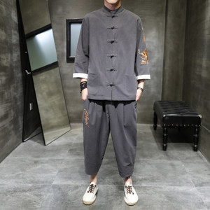 2026夏天新 风 大龙刺绣款 开衫盘扣 汉服套装特价A1072-p70图片