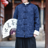 灯芯绒提花龙2025新中式盘扣棉袄唐装红棉衣A552-P148，男装棉衣，钱塘7008(原4008)