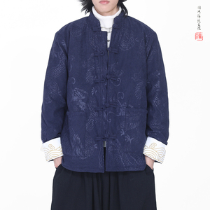 灯芯绒提花龙冬2025新中式盘扣外套唐装红棉衣外套A552-P148