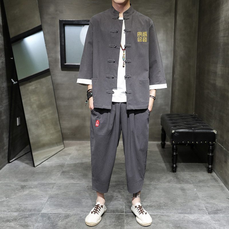 A1071爆款2021中国风 刺绣款 开衫套装 汉服套装p95图片
