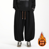 加绒2025秋冬黑暗风宽松版哈伦棉麻灯笼裤子A896-p80加绒，男装休闲裤，钱塘7008(原4008)