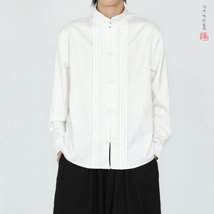 折叠款衬衫 2025秋  新中式 风 盘扣 长袖衬衫A5806*P68图片