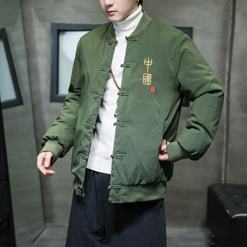 新2025冬款羽绒棉衣大码男风盘扣棉衣棉服外套A7105-P118,男装棉衣,钱塘7008(原4008)