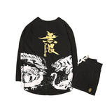 A797*2021秋冬风无畏棉麻长袖束脚裤套装，男装休闲套装，钱塘7008(原4008)