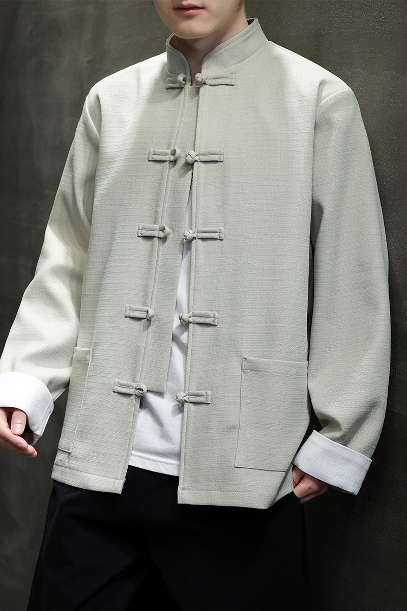 2026春仿麻竹节抗皱新中式婚礼唐装汉服夹克A651-P105,男装夹克,钱塘7008(原4008)