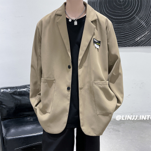 A6101*大码M-5XL 港风 西服宽松男士潮流帅气秋季上衣图片