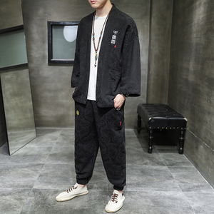 A1085*2021风 提花款龙凤花型 开衫 长袖汉服套装图片