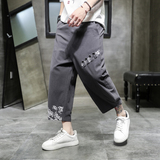 风2023夏款印花男七分裤A1066-P35，男装休闲裤，钱塘7008(原4008)