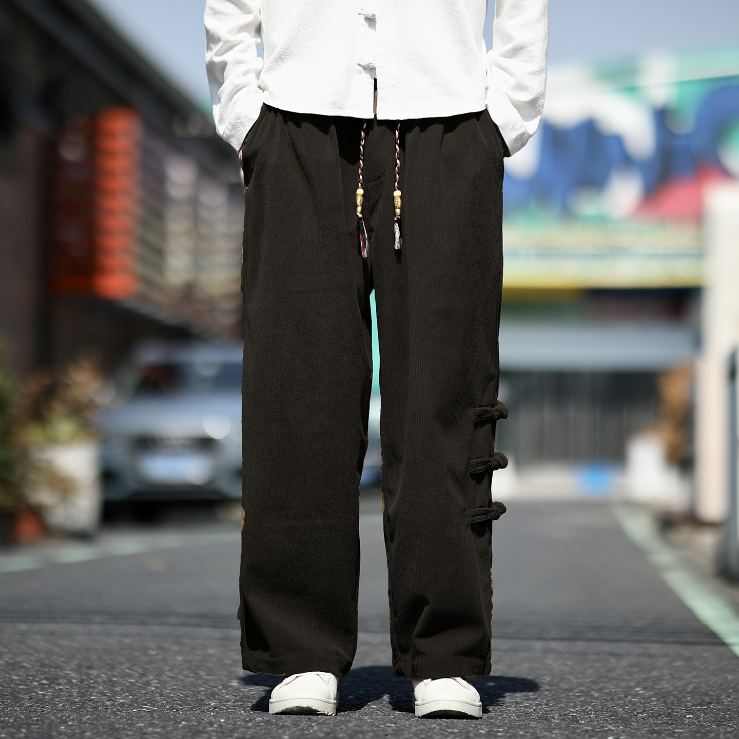 2025秋款灯芯绒盘扣设计风休闲长裤休闲裤A531-P68，男装休闲裤，钱塘7008(原4008)