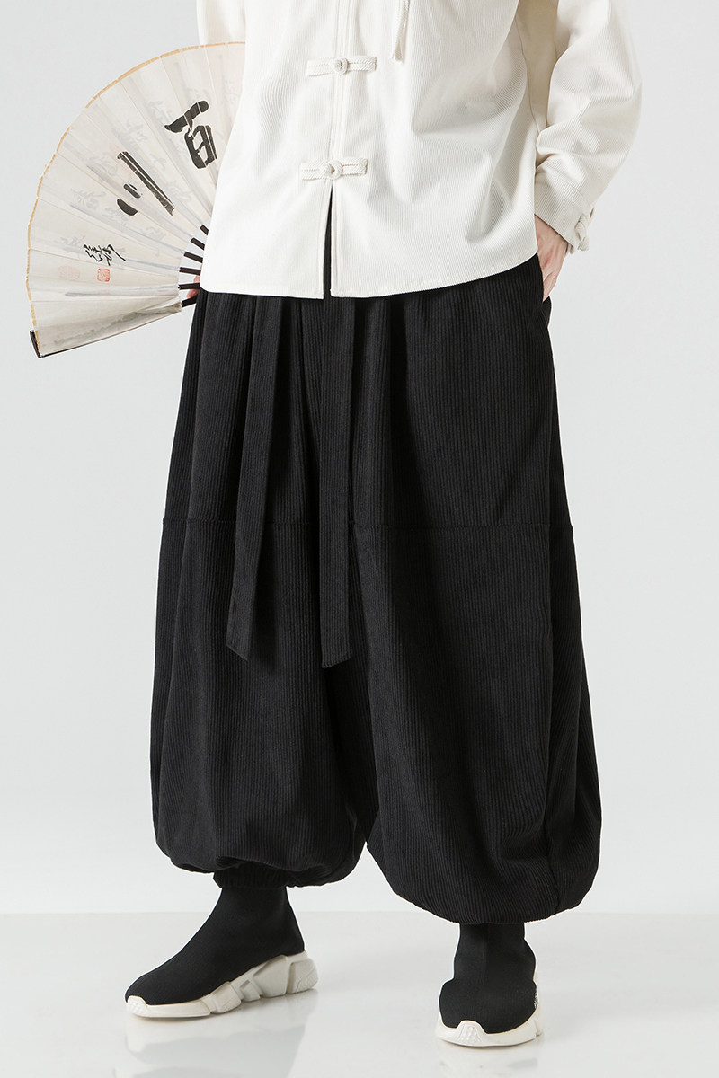 2026春灯芯绒4色休闲裤男宽松款哈伦灯笼裤子A101-p70,男装休闲裤,钱塘7008(原4008)