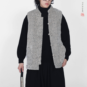 冬2025雪尼尔唐装马甲棉衣加厚羽绒马甲棉衣外套A527-P108,唐装男穿搭图片