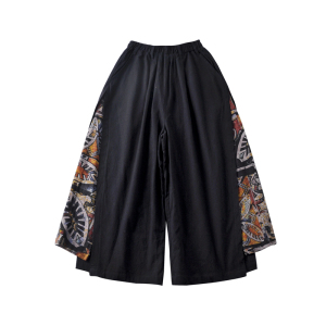 A4016中国风大码2021新品 汉服古风 大裤哈伦裤 九分裤p60图片