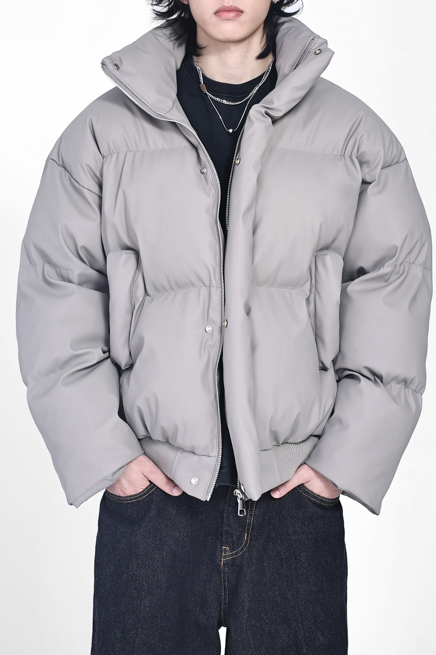 跑量2025PU皮立领棉服男保暖情侣棉服潮牌美式皮衣棉衣A525*P88,男装皮衣,钱塘7008(原4008)