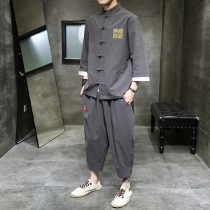 A1071中国风2021夏 简单刺绣款 3色 开衫套装 汉服套装p95图片