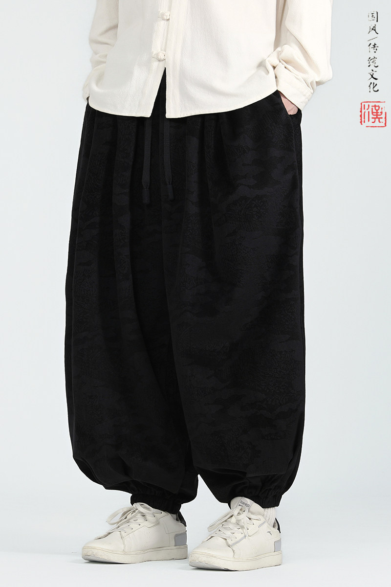 提花新款百搭秋冬 2025宽松版哈伦 灯笼裤子A3306-p70图片