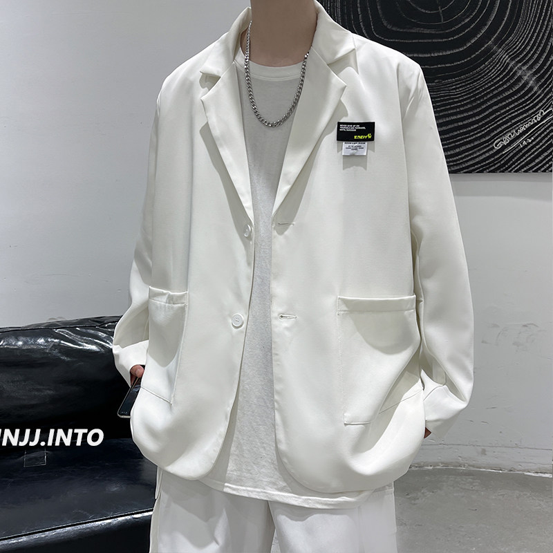 A6101*大码新品M-5XL港风西服宽松男士潮流帅气秋季上衣,男装西服,钱塘7008(原4008)