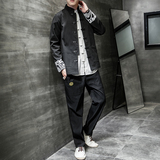 A779*套装新新风2021秋冬刺绣盘扣汉服套装男，男装民族服装，钱塘7008(原4008)