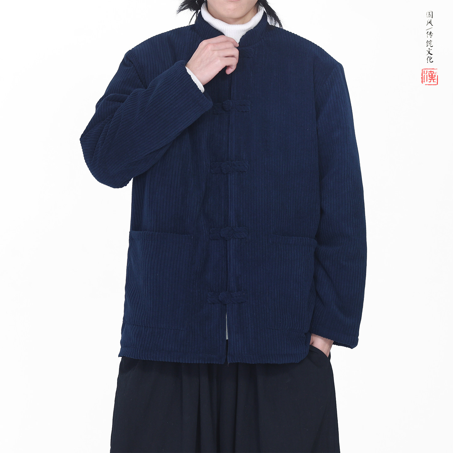 灯芯绒冬2025新中式盘扣外套保暖唐装红棉衣外套A550-P148,男装棉衣,钱塘7008(原4008)
