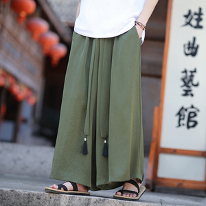 冰丝垂感2026夏季风 压花设计  阔腿裤长裤 休闲裤A2001-p68图片