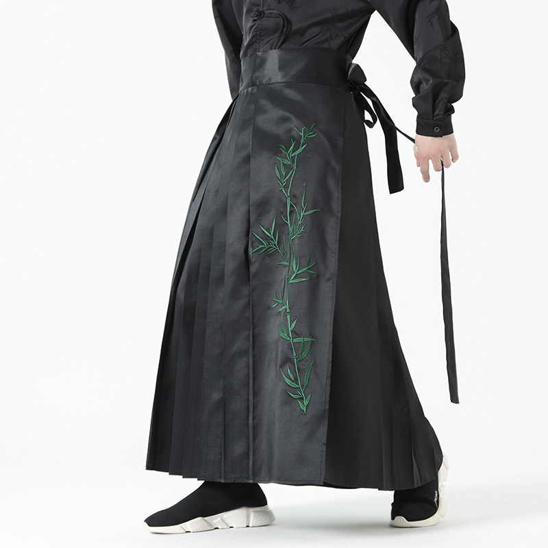 2026春竹子刺绣 马面裙男女款 汉服新中式 马面裙 A131*P98图片