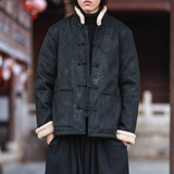 麂皮绒提花龙冬2025新中式盘扣外套唐装红棉衣外套A551-P148，男装棉衣，钱塘7008(原4008)