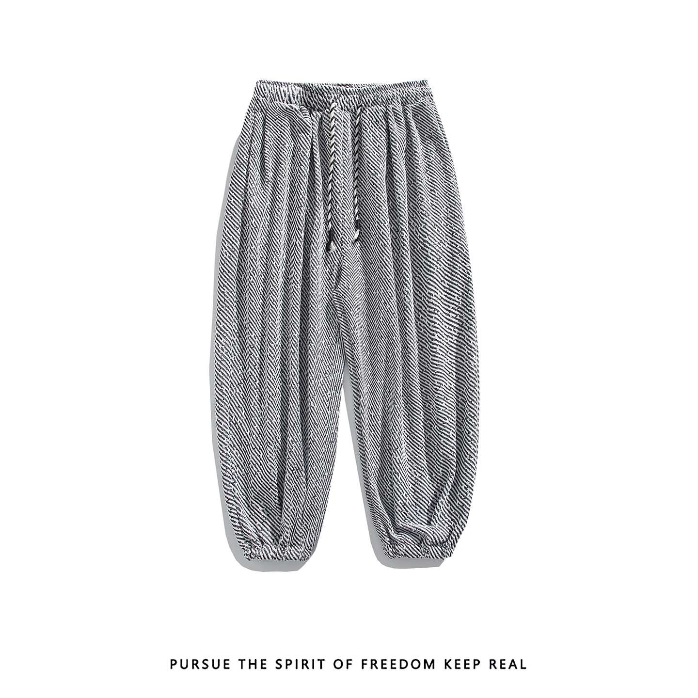 白底雪尼尔加厚斜纹提花新款秋冬2025宽松哈伦灯笼裤A560-p78，男装休闲裤，钱塘7008(原4008)