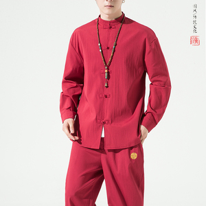 A7111*2025秋风 仿麻 可分开 套装上衣P45裤子P40图片