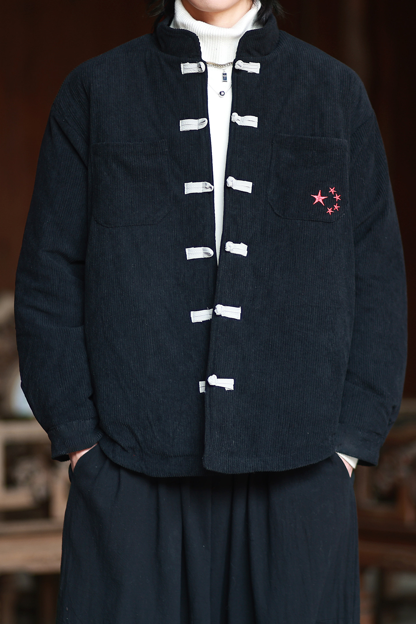 现货！冬2025灯芯绒加厚盘扣棉衣棉服外套A7103*P100,男装棉衣,钱塘7008(原4008)