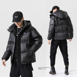 J200*冬装新品2021冬装连帽大码百搭皮衣棉衣外套，男装棉衣，钱塘7008(原4008)