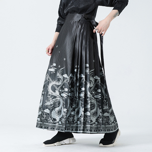 龙年马面裙 男女同款 2026春 汉服新中式  风马面裙 A128*P88图片