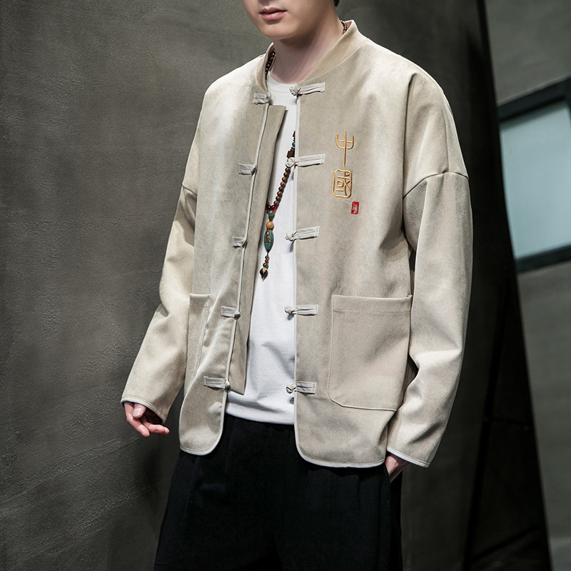 2026春盘扣风包边设计唐装/汉服特价款A850*P70,男装民族服装,钱塘7008(原4008)