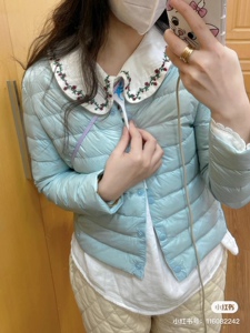 鲨鱼宝宝丫轻薄羽绒服女短款圆领保暖内胆修身内穿打底大码外套