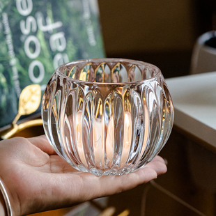 小花瓶高级感水培玻璃器皿养花容器创意水晶球形圆形简约花瓶摆件