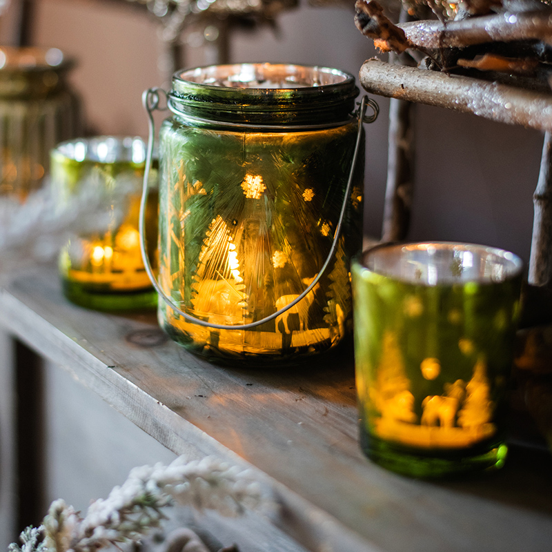 圣诞节桌面小摆件氛围感蜡烛杯