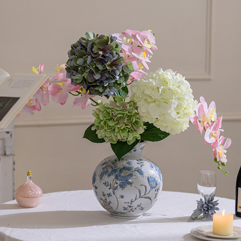 绣球花仿真花花束摆件客厅装饰