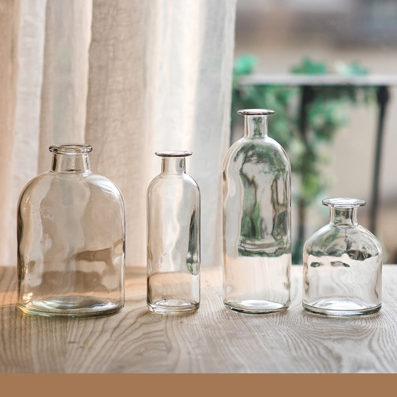 小口玻璃花瓶透明水培插花器皿细口花瓶小号桌面装饰花器创意摆件,鲜花速递/花卉仿真/绿植园艺,花瓶,淘宝优惠券,粉丝福利购,淘宝优惠卷