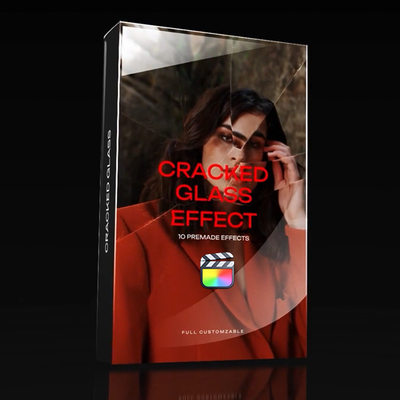 10种玻璃破裂特效FCPX插件 Cracked Glass Effect